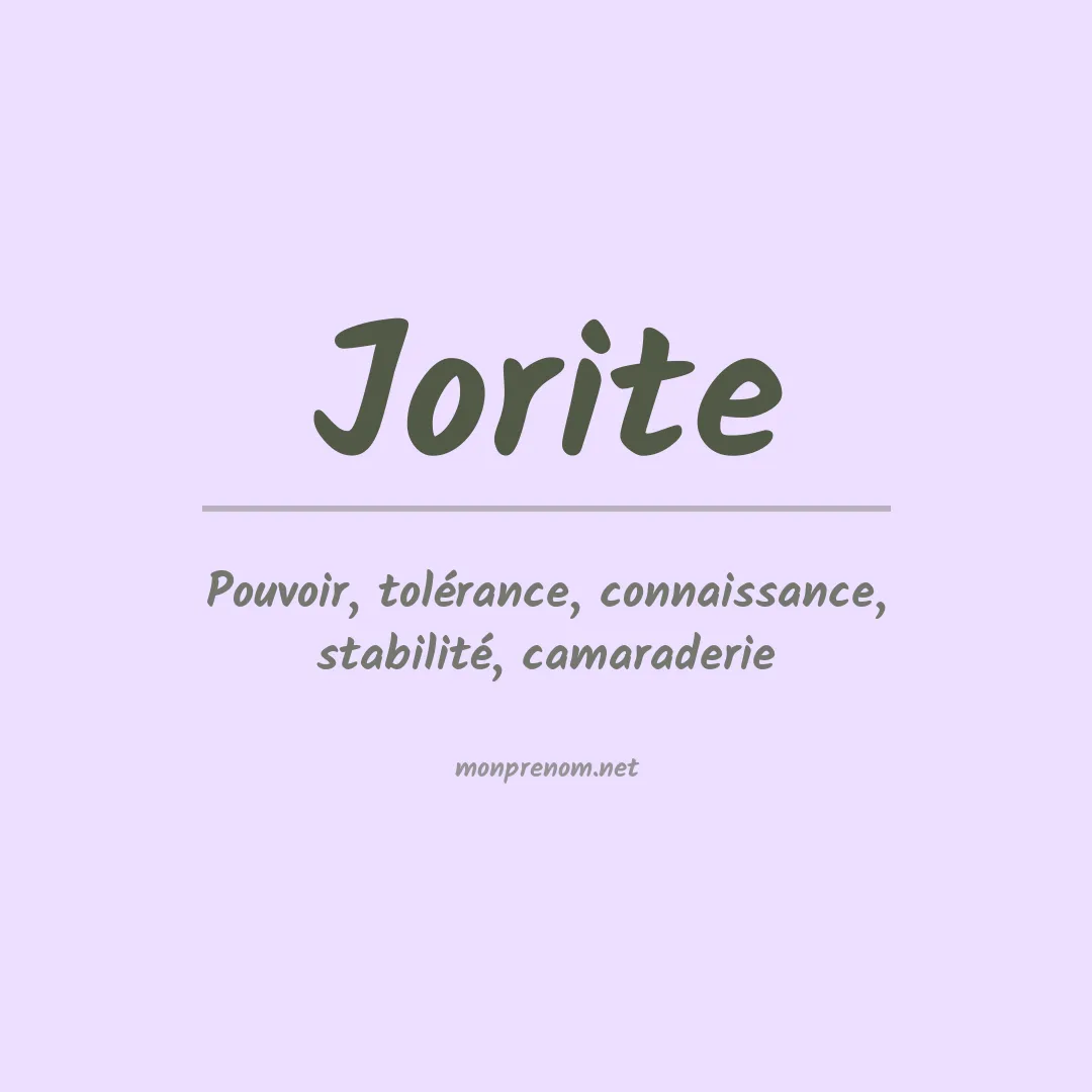 Signification du prénom Jorite