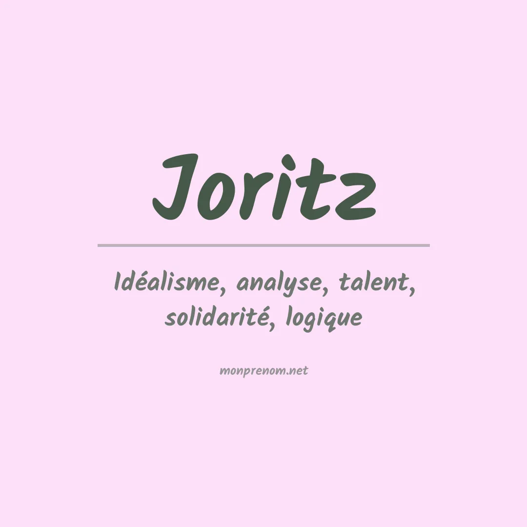 Signification du prénom Joritz