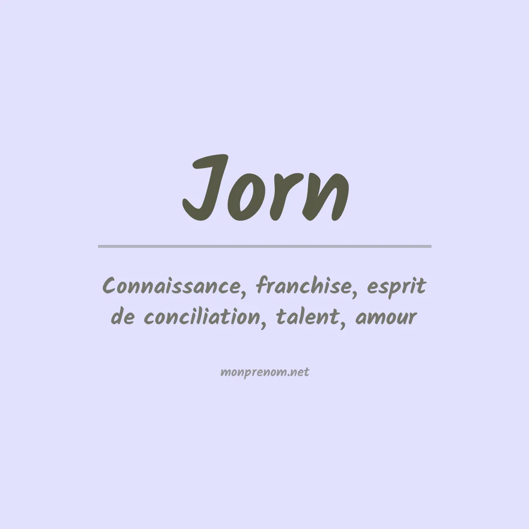Prénom Jorn
