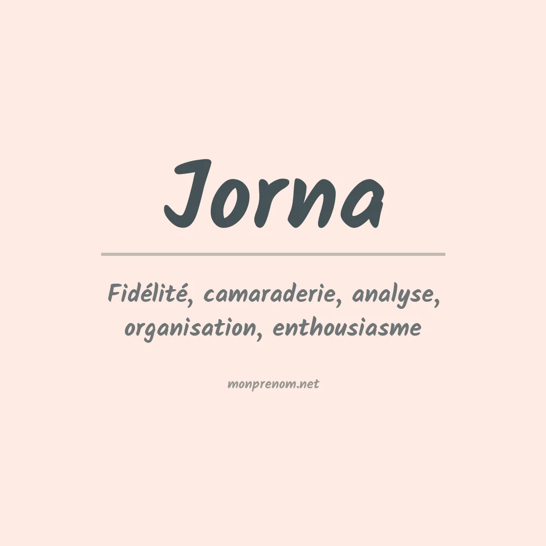 Signification du prénom Jorna
