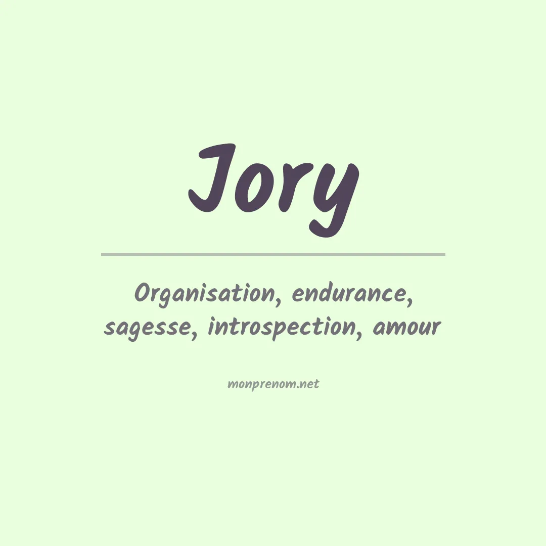 Prénom Jory