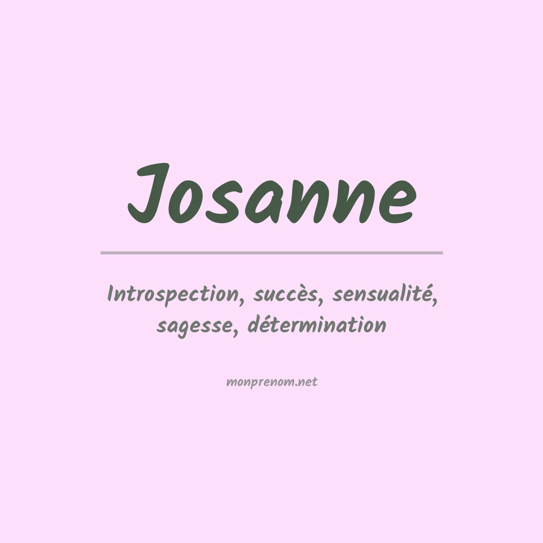 Prénom Josanne