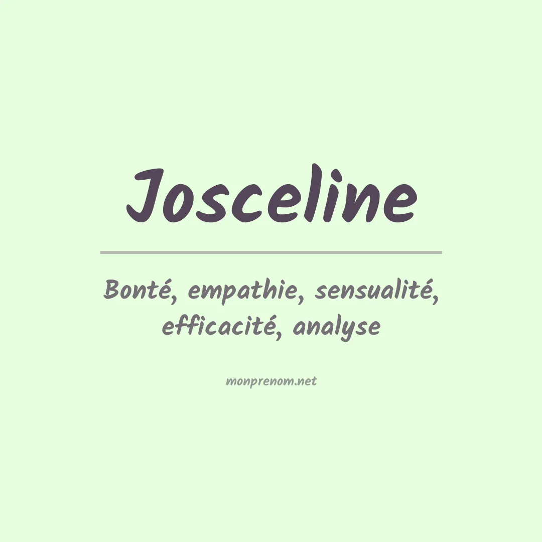 Signification du prénom Josceline