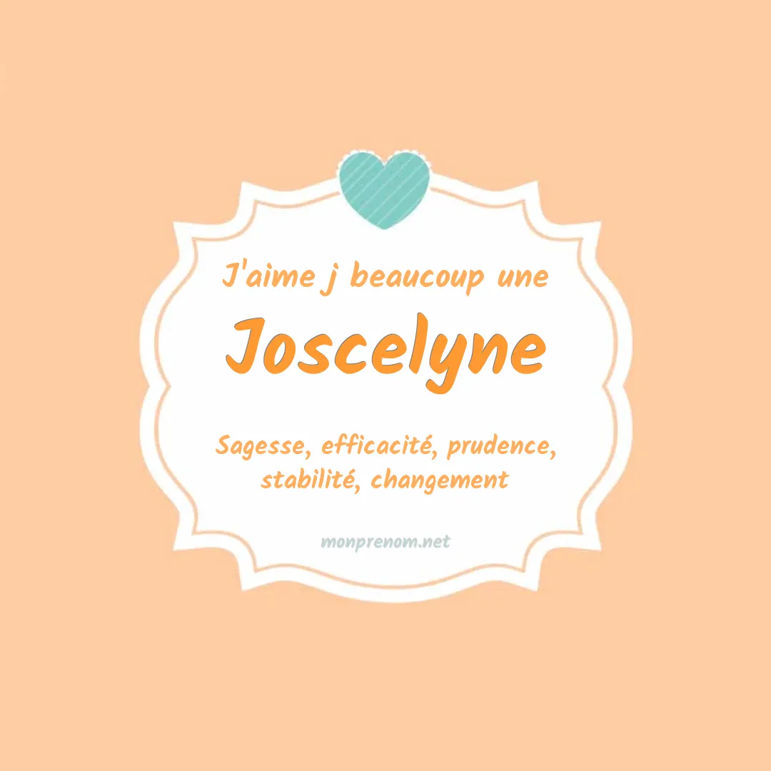 J'aime beaucoup Joscelyne
