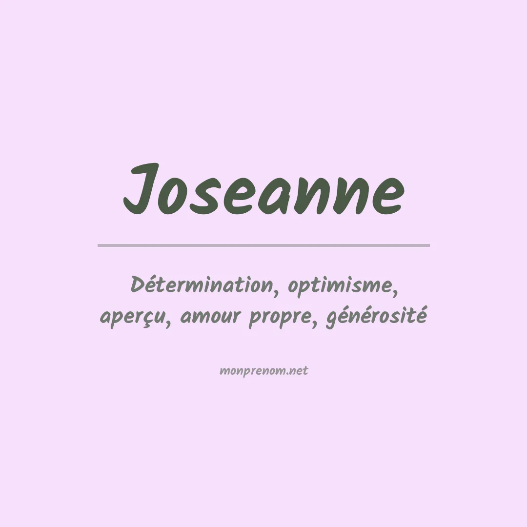 Signification du prénom Joseanne