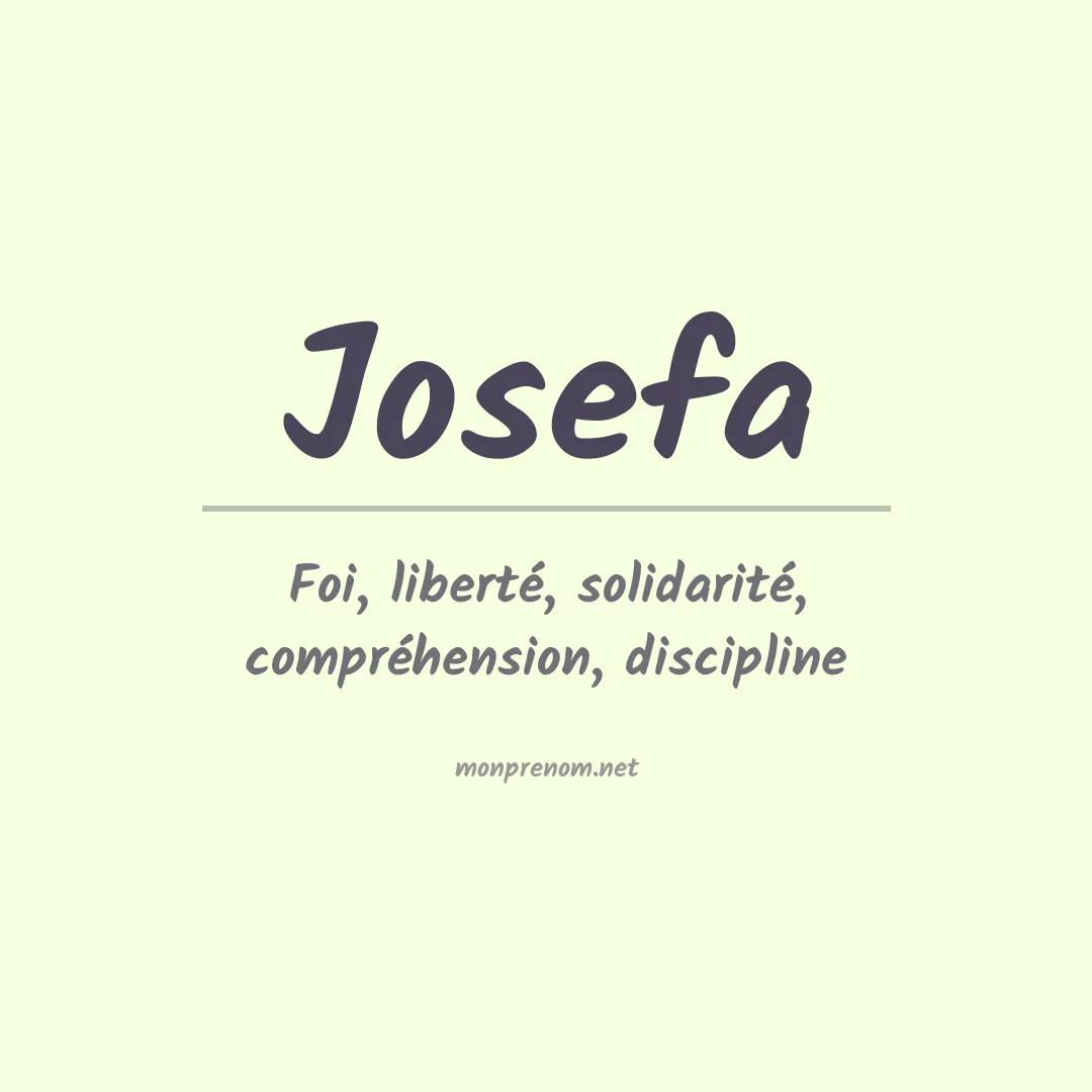 Prénom Josefa
