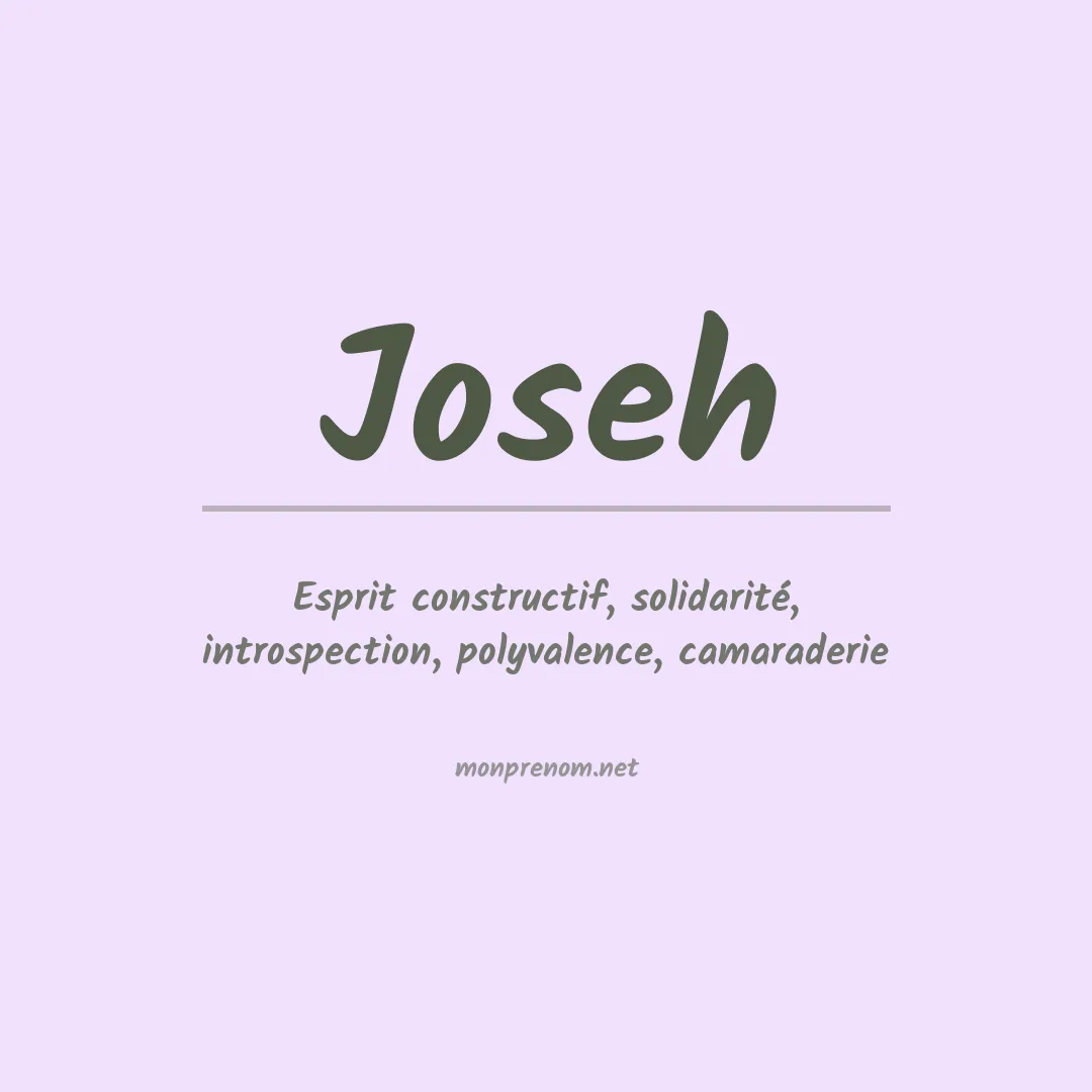 Prénom Joseh