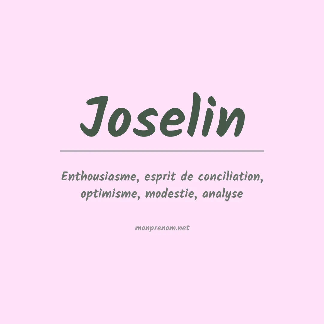 Prénom Joselin