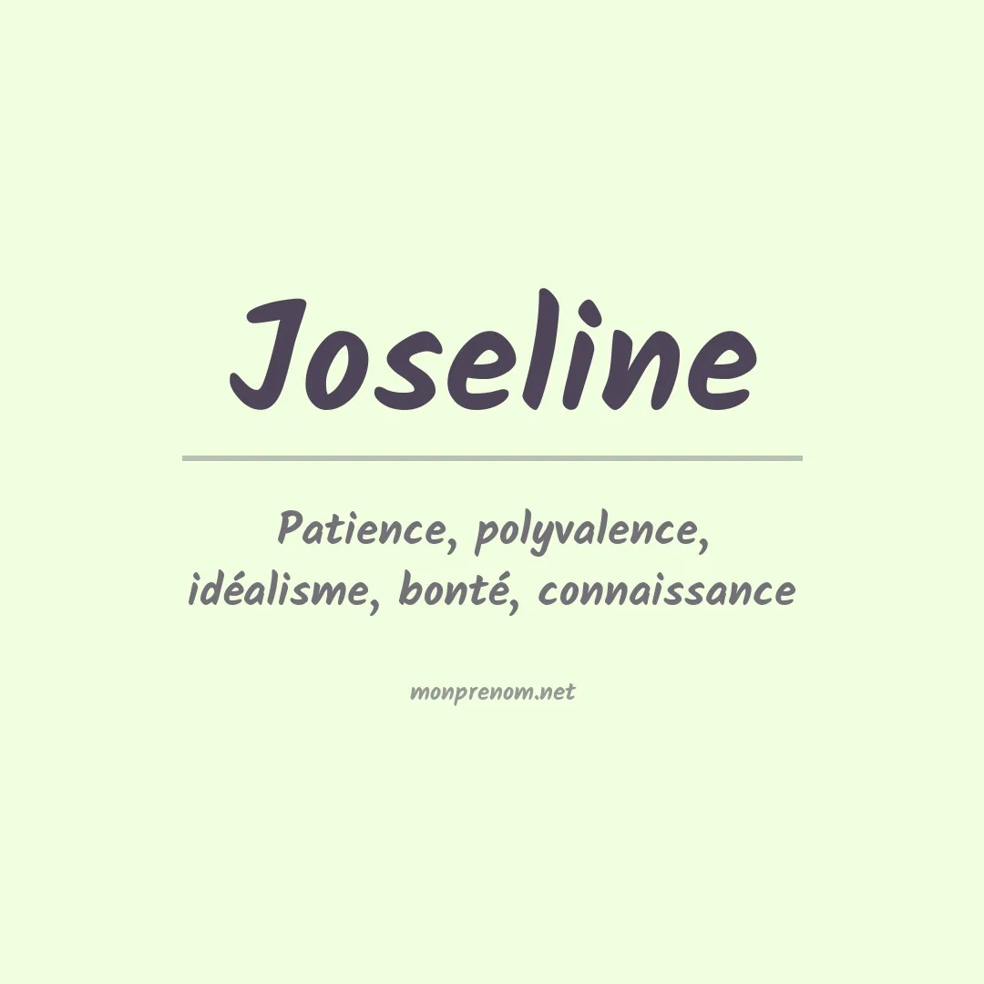 Prénom Joseline