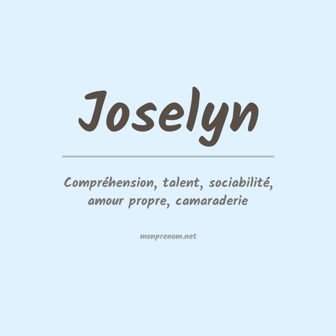 Prénom Joselyn