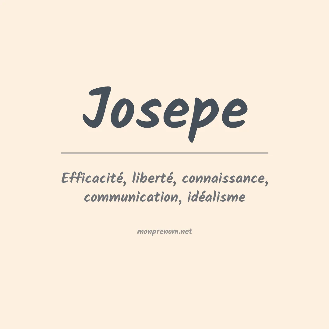 Signification du prénom Josepe