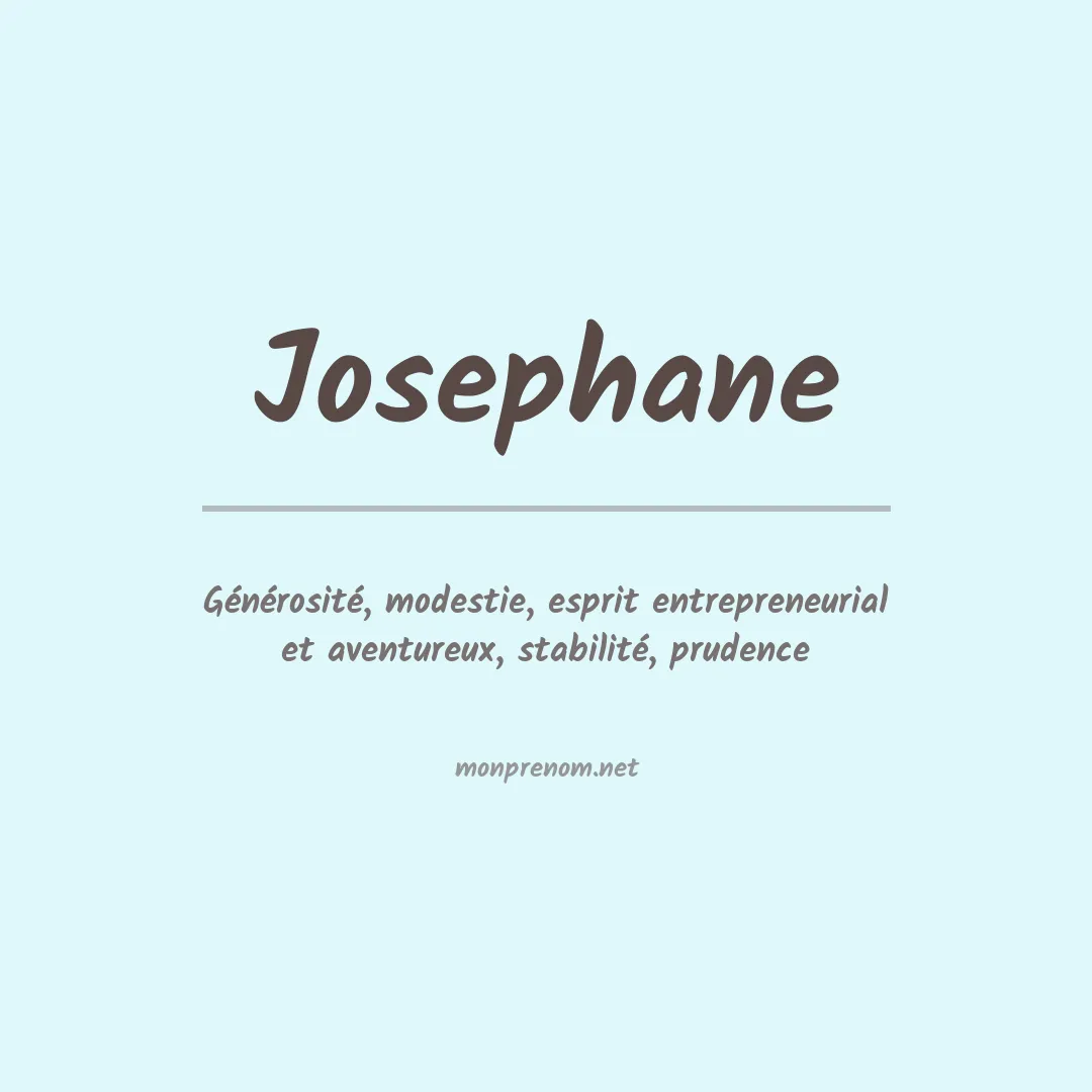 Signification du prénom Josephane