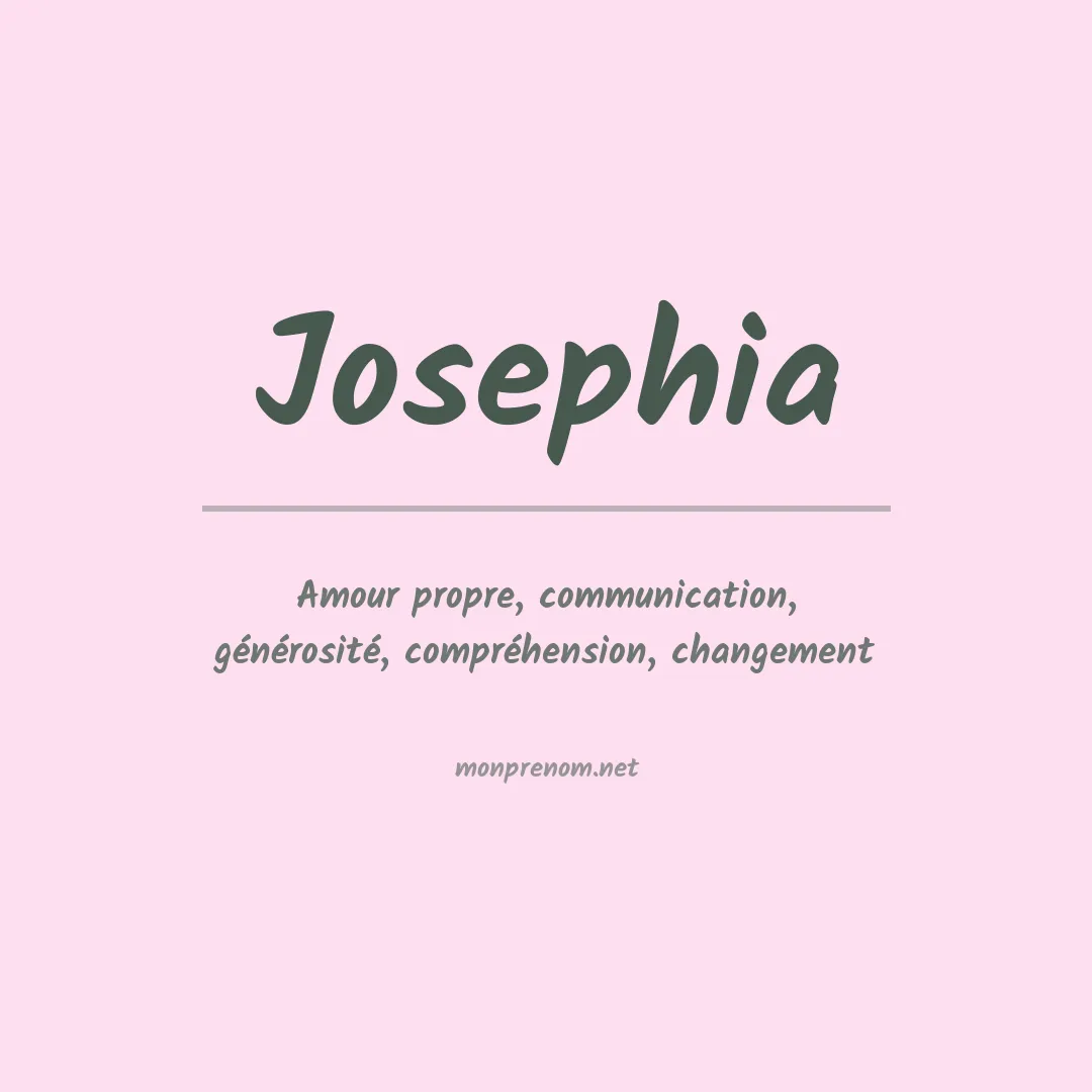 Signification du prénom Josephia
