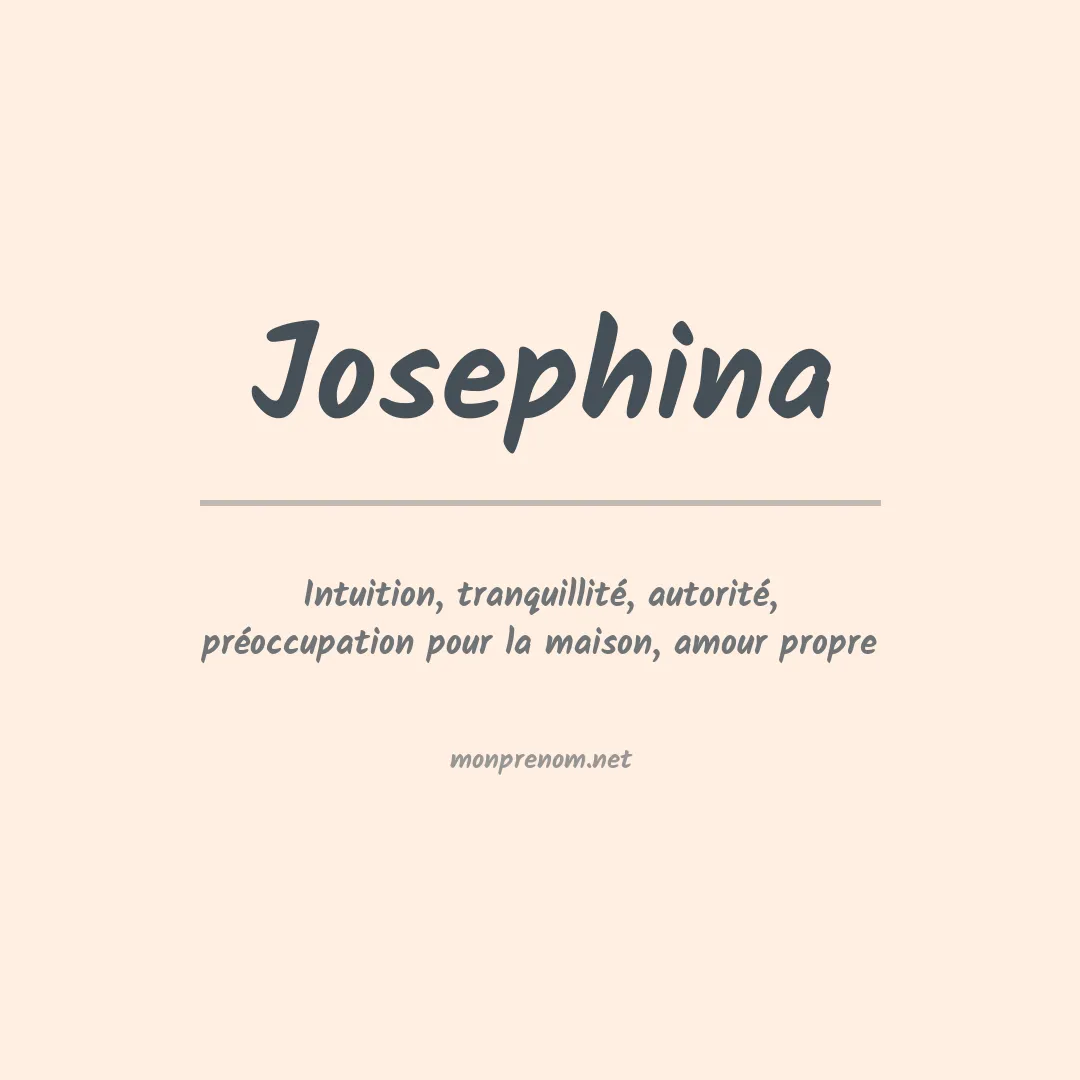 Signification du prénom Josephina