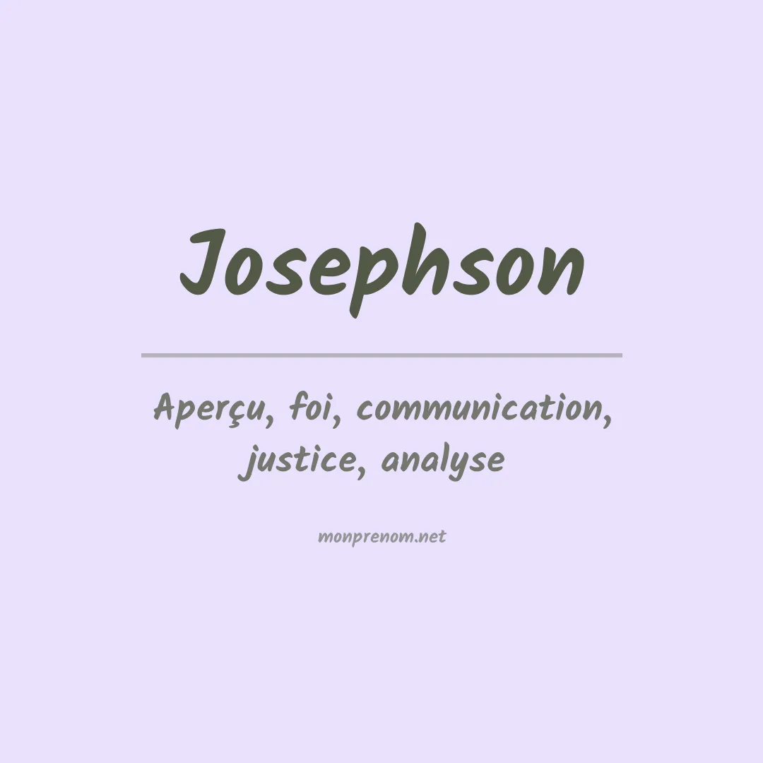 Prénom Josephson
