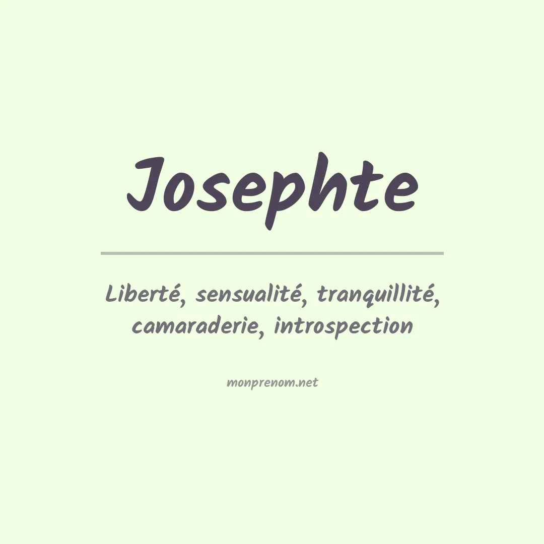 Signification du prénom Josephte