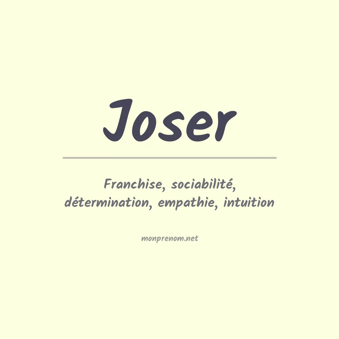 Prénom Joser