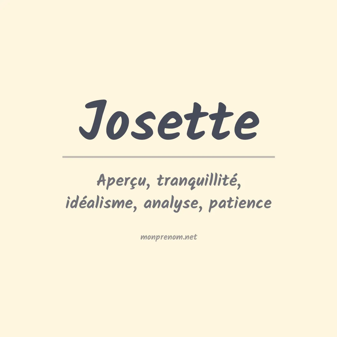 Prénom Josette