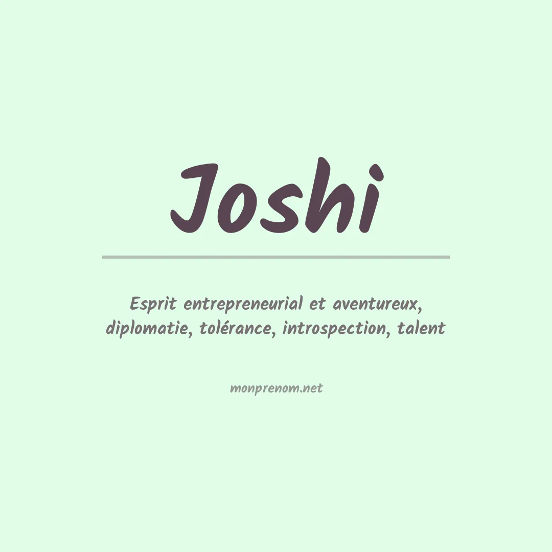 Prénom Joshi