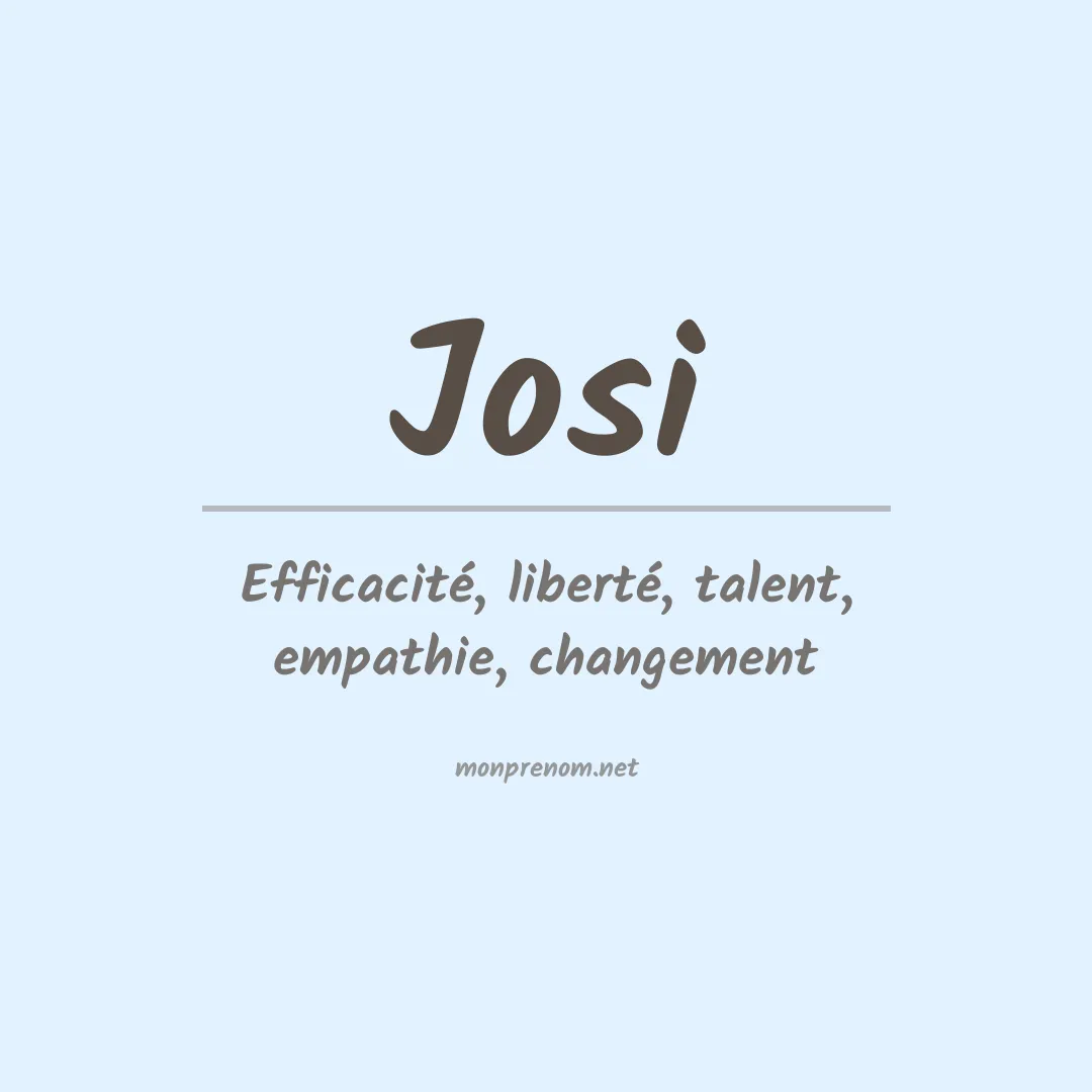 Prénom Josi