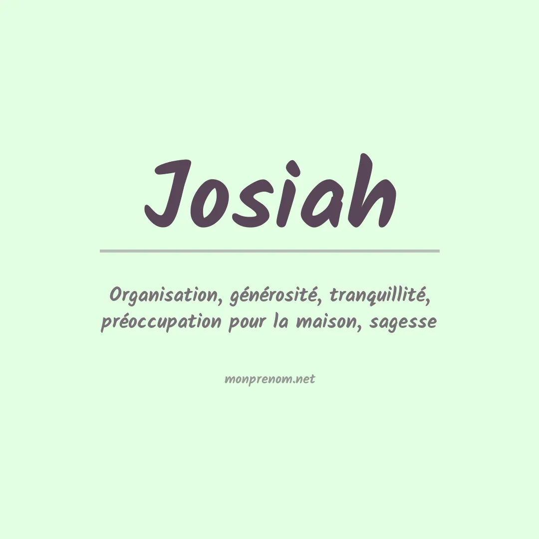 Prénom Josiah