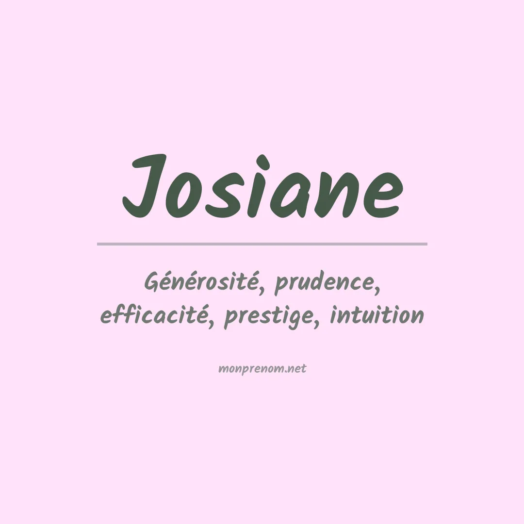 Prénom Josiane