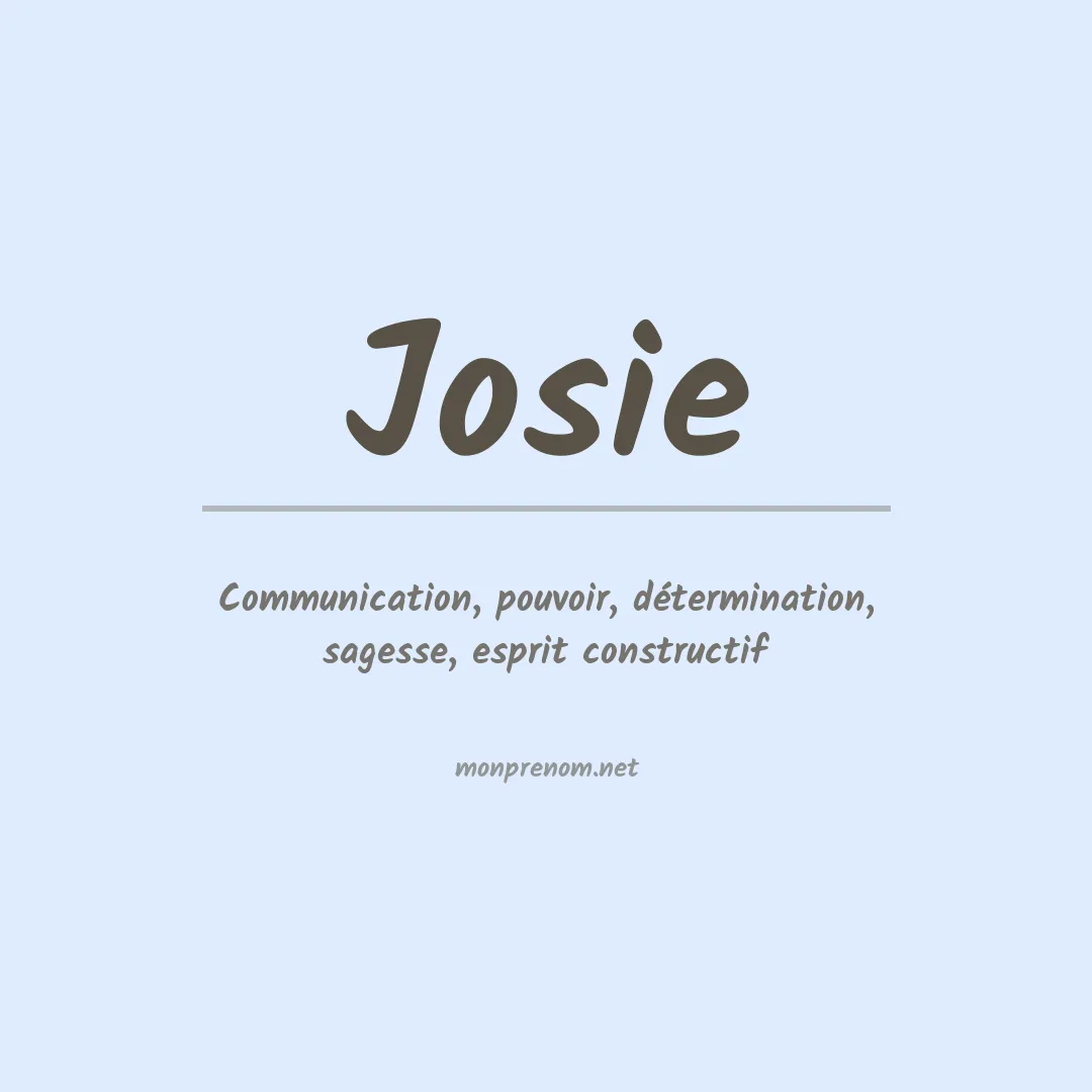 Signification du prénom Josie
