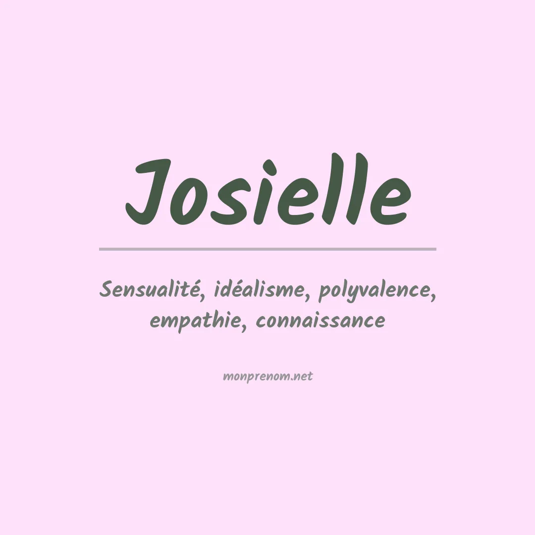 Signification du prénom Josielle