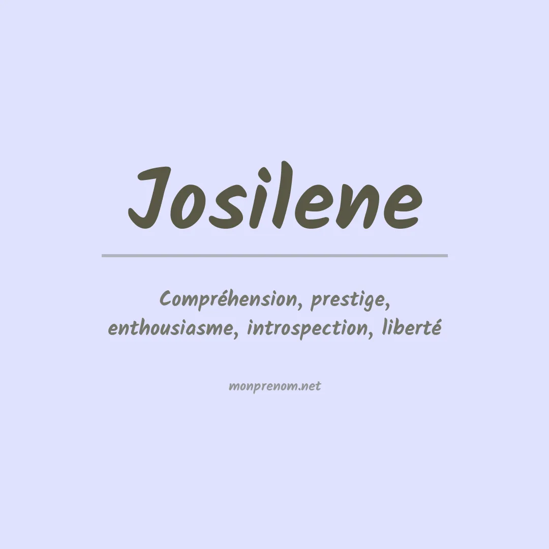 Prénom Josilene