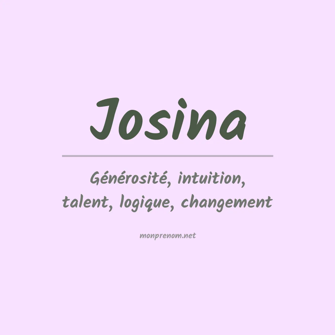 Signification du prénom Josina
