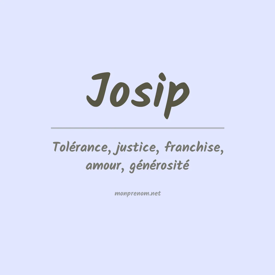 Signification du prénom Josip