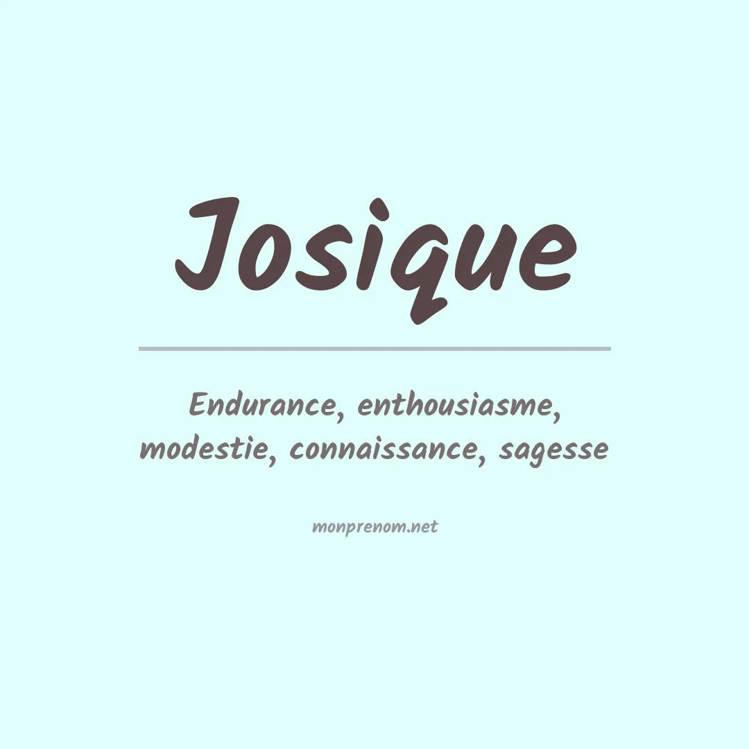 Signification du prénom Josique