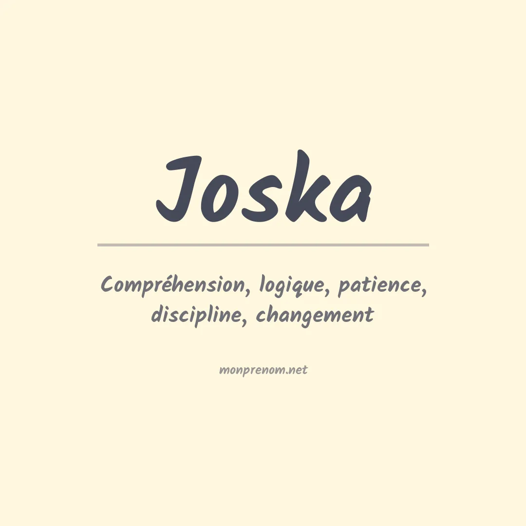 Signification du prénom Joska