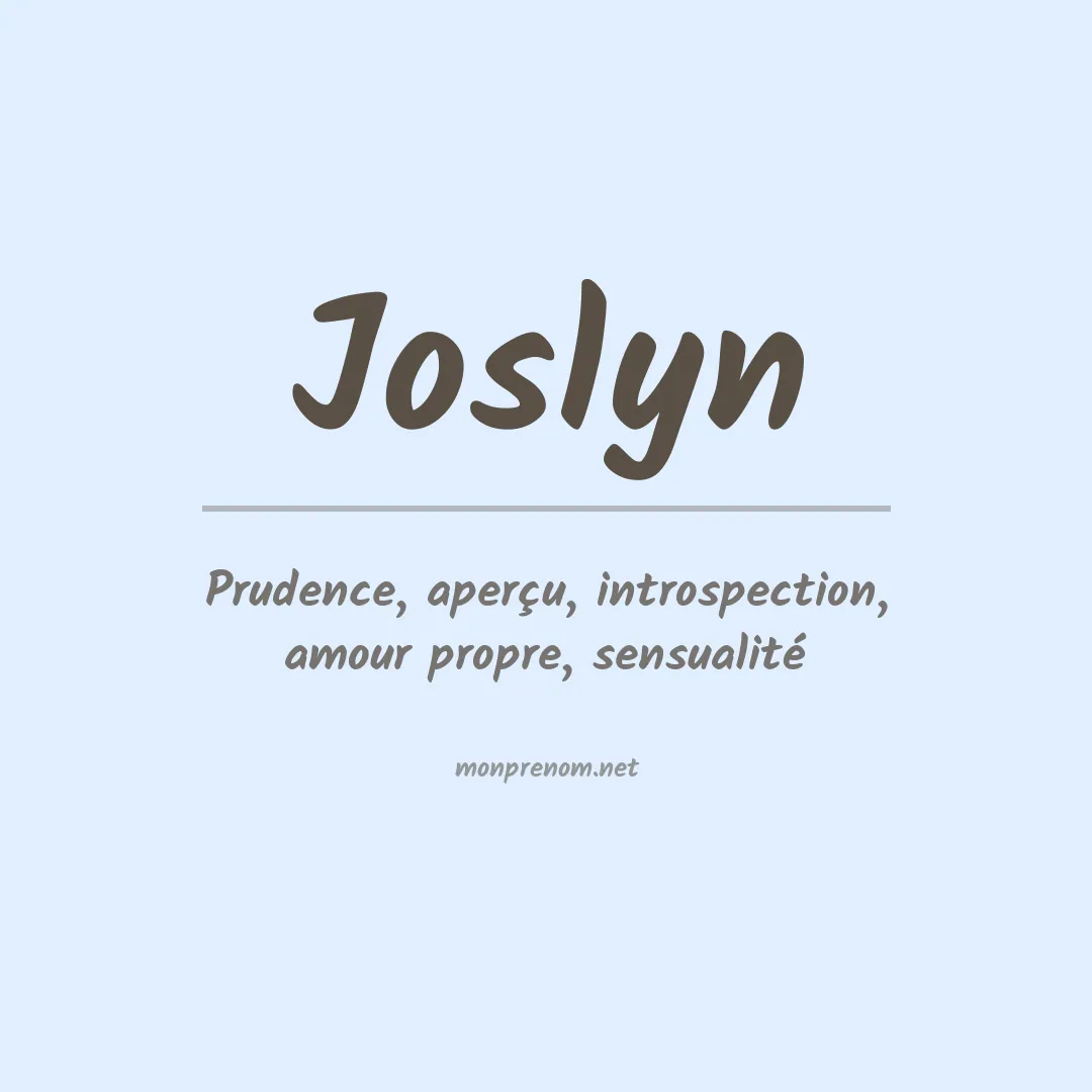 Prénom Joslyn