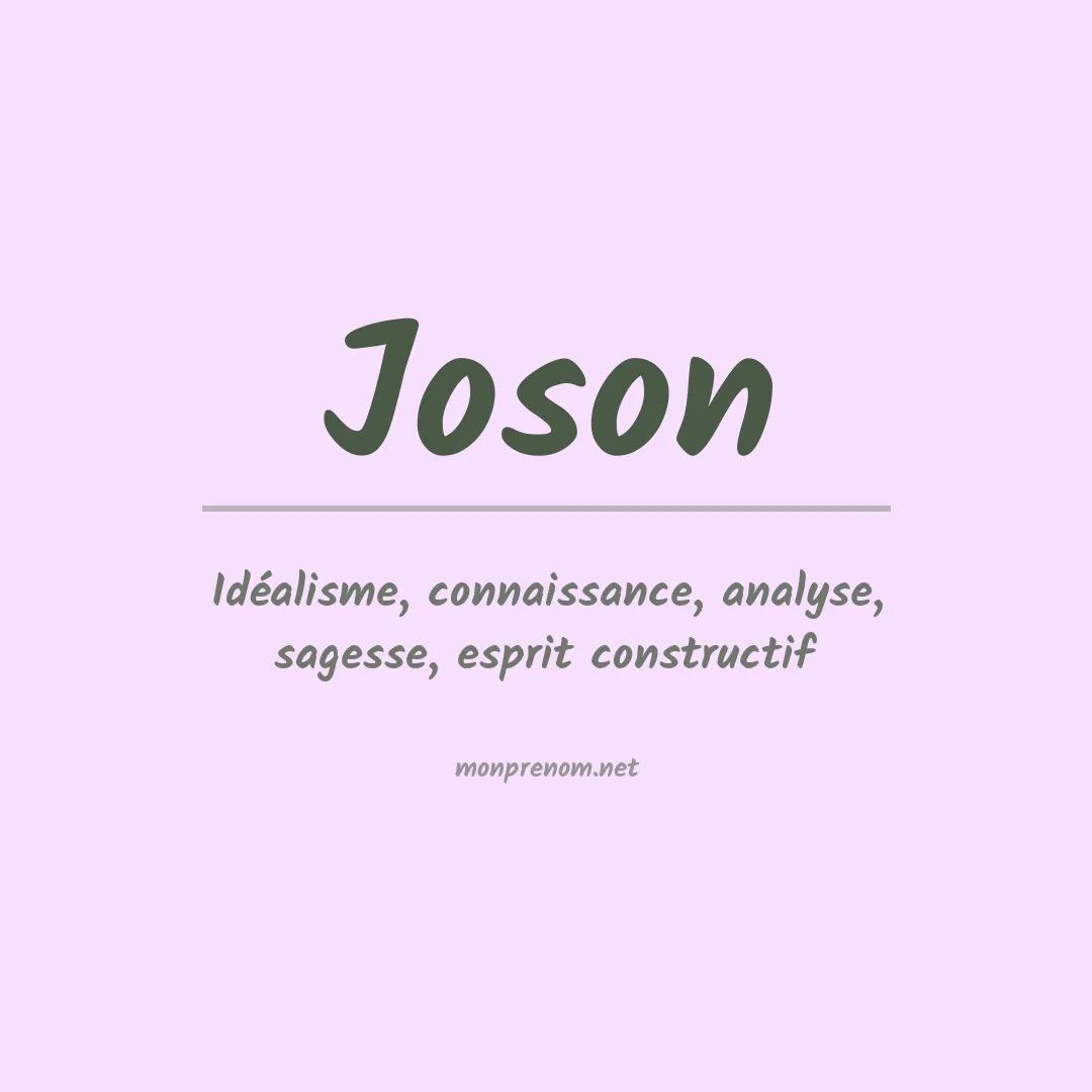 Signification du prénom Joson