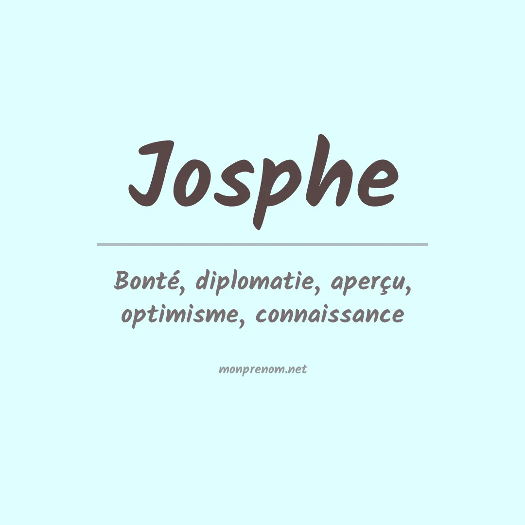 Signification du prénom Josphe