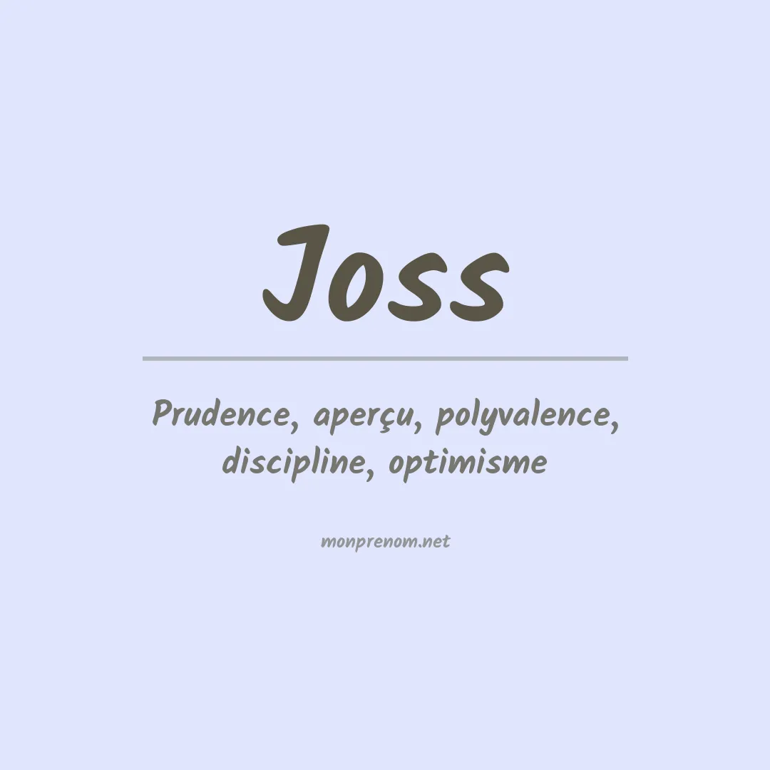 Prénom Joss