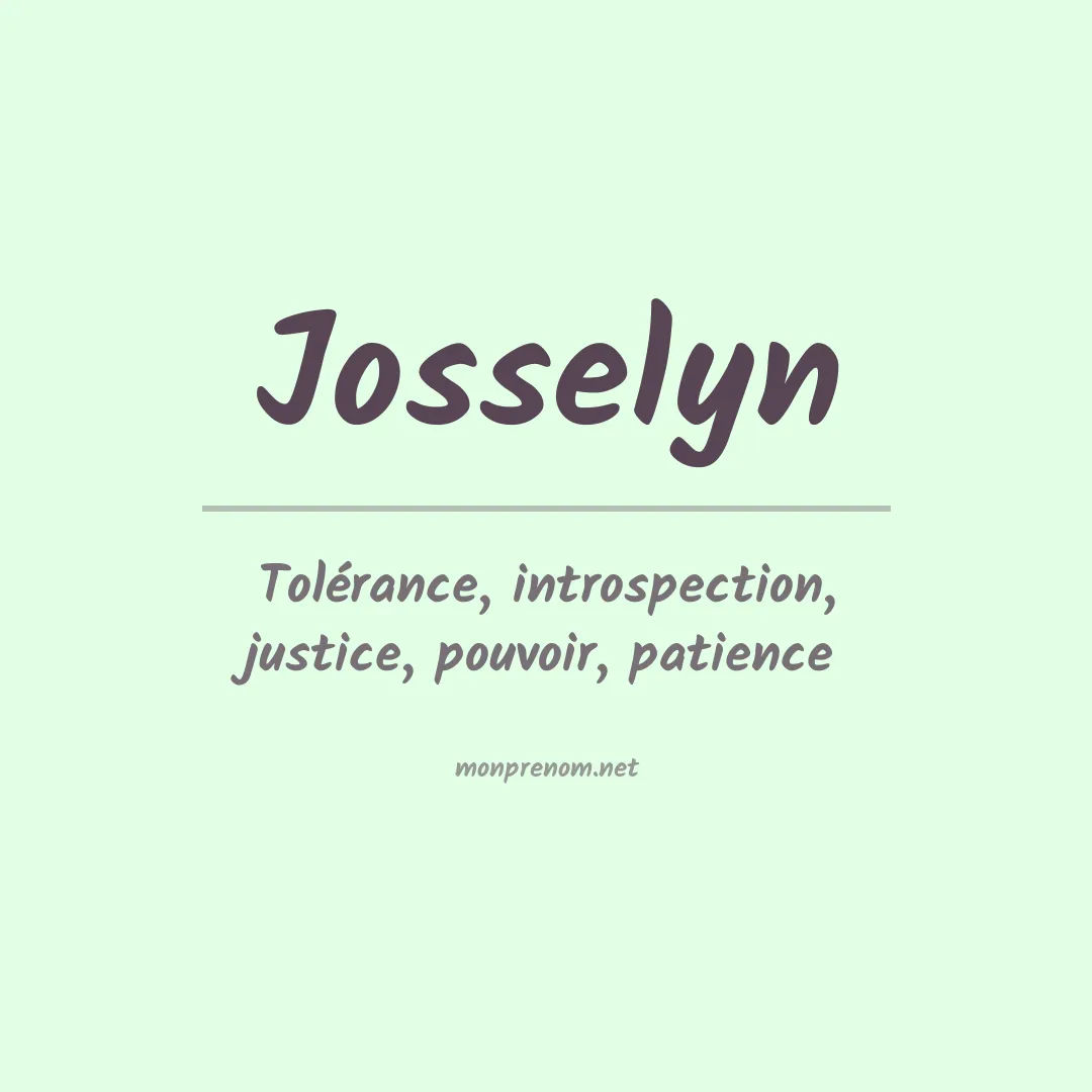 Prénom Josselyn