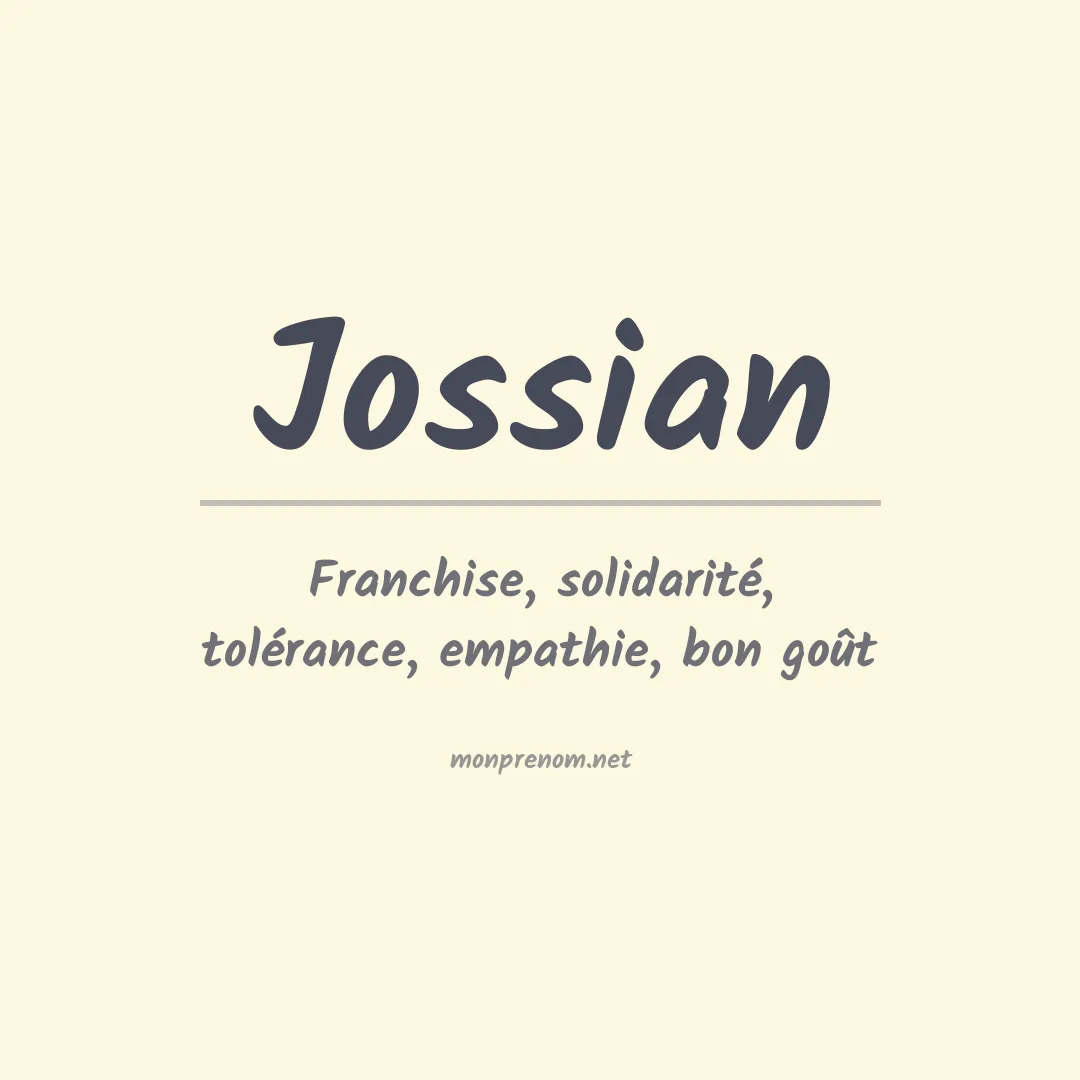 Signification du prénom Jossian
