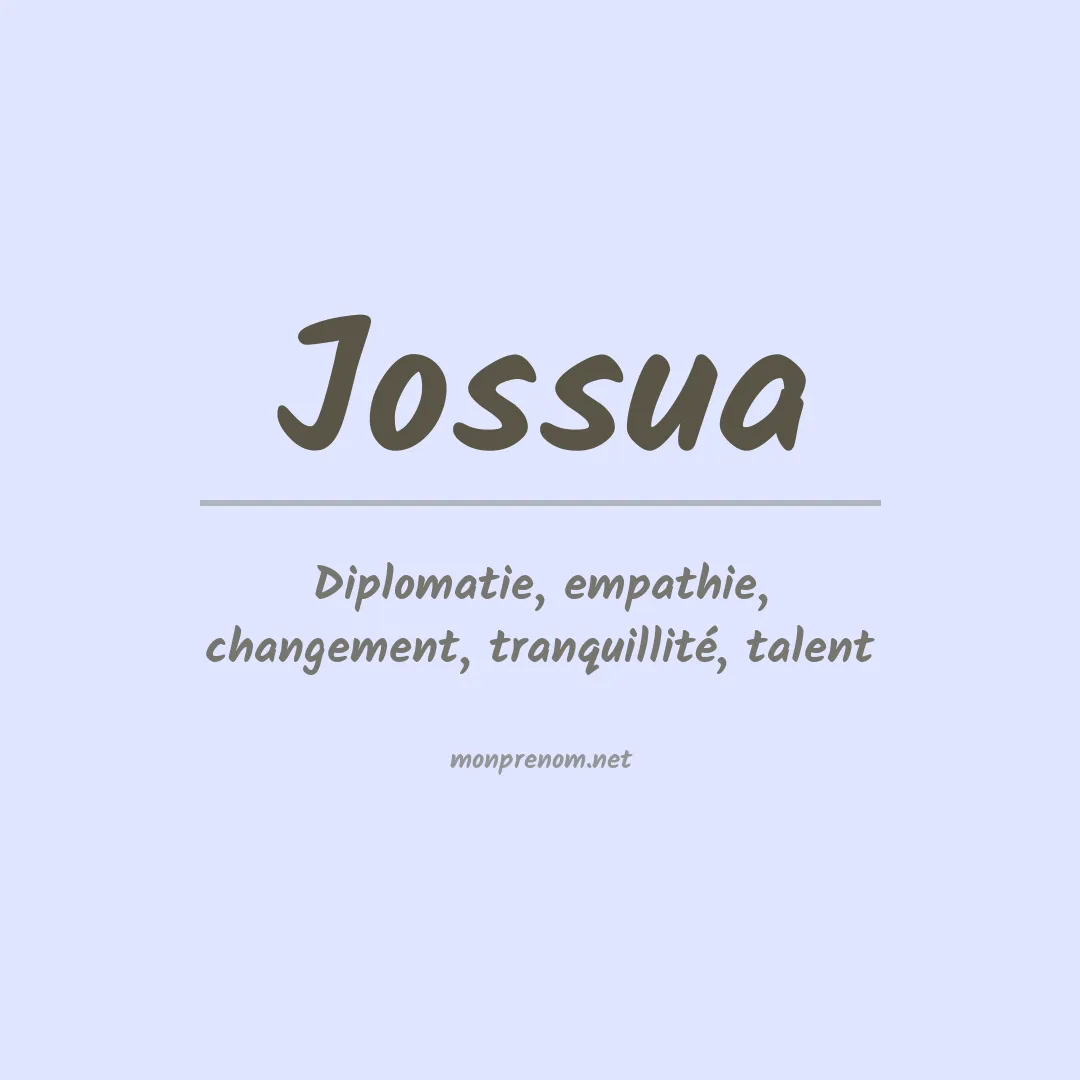 Signification du prénom Jossua