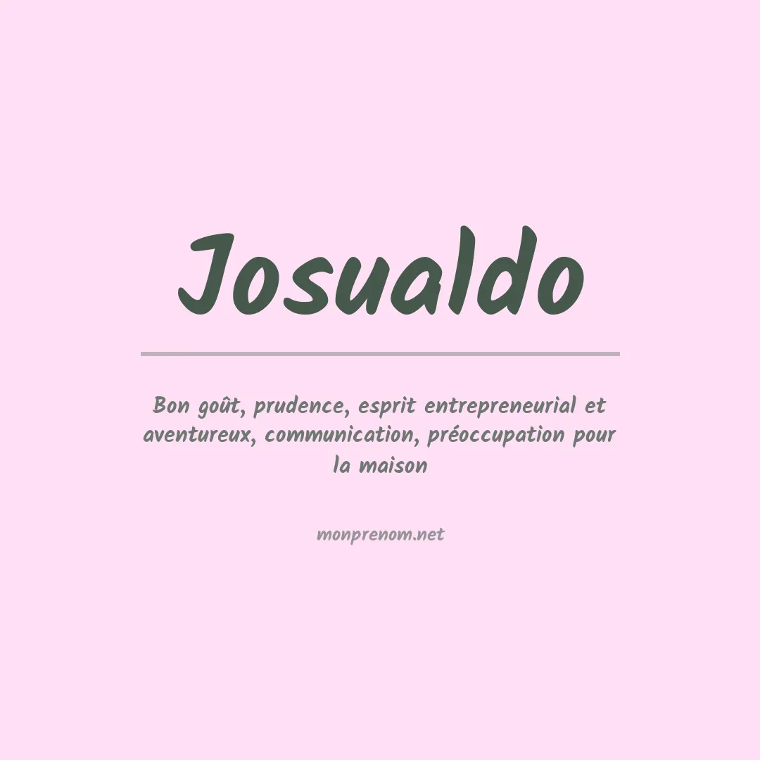 Prénom Josualdo