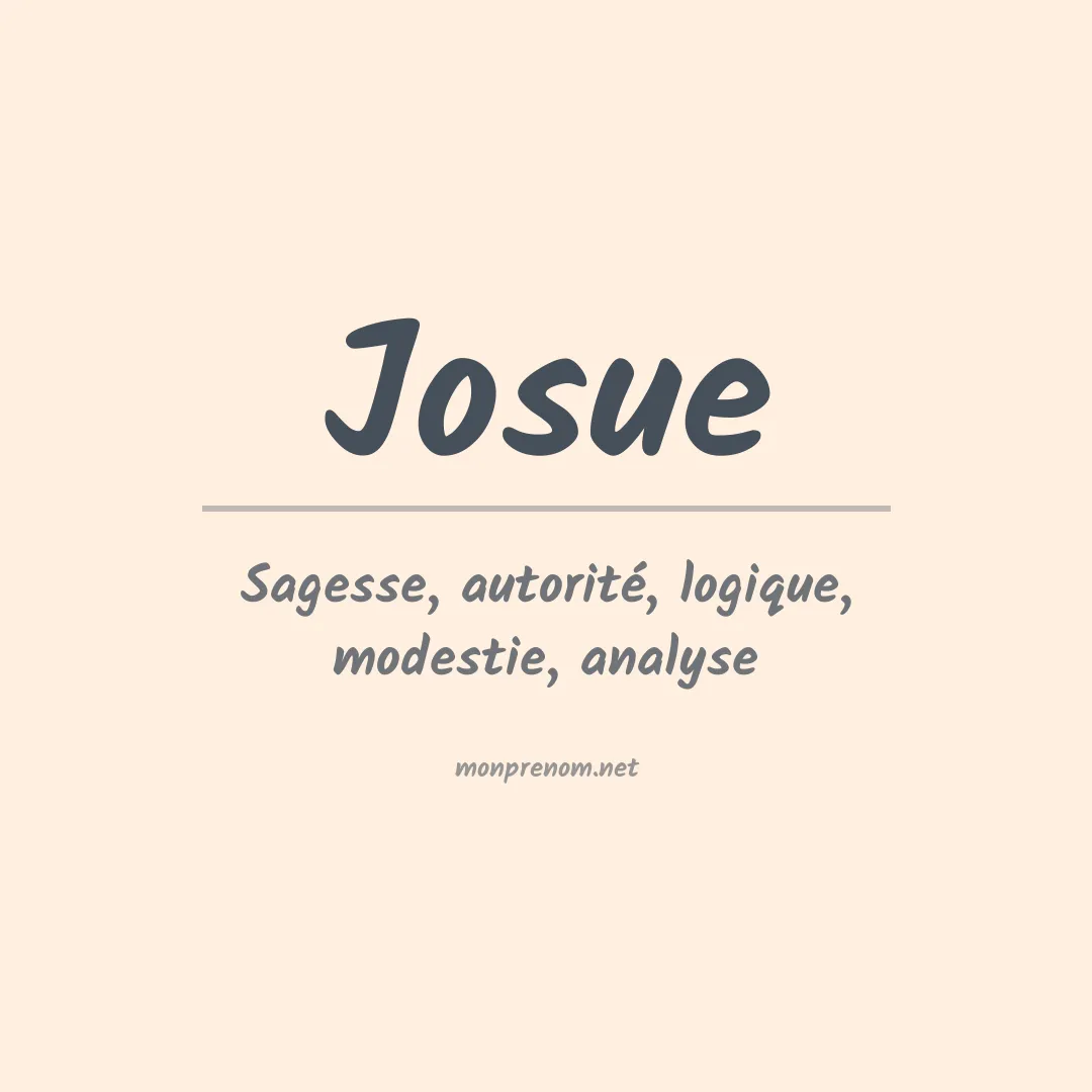 Prénom Josue