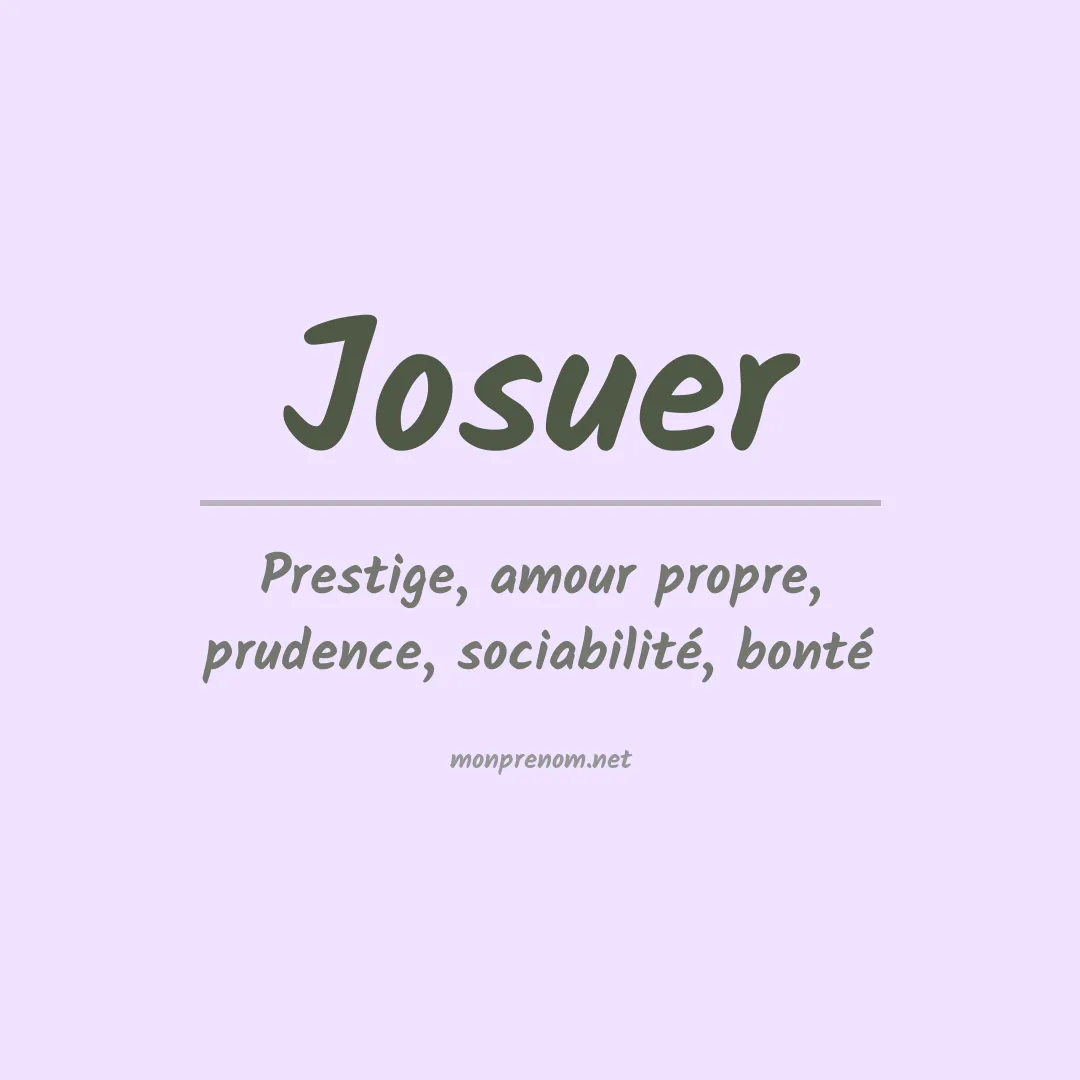 Prénom Josuer