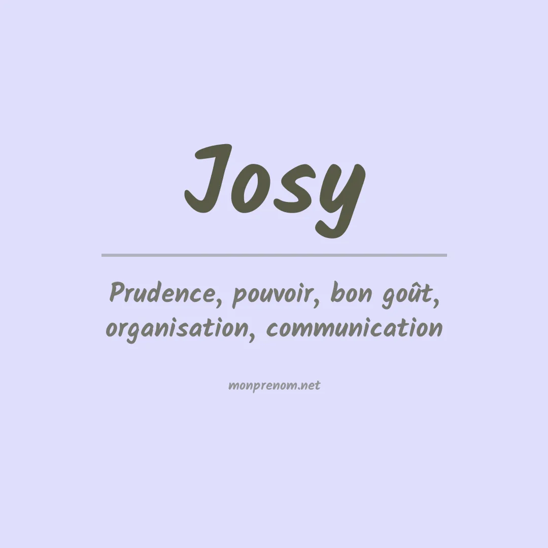 Prénom Josy