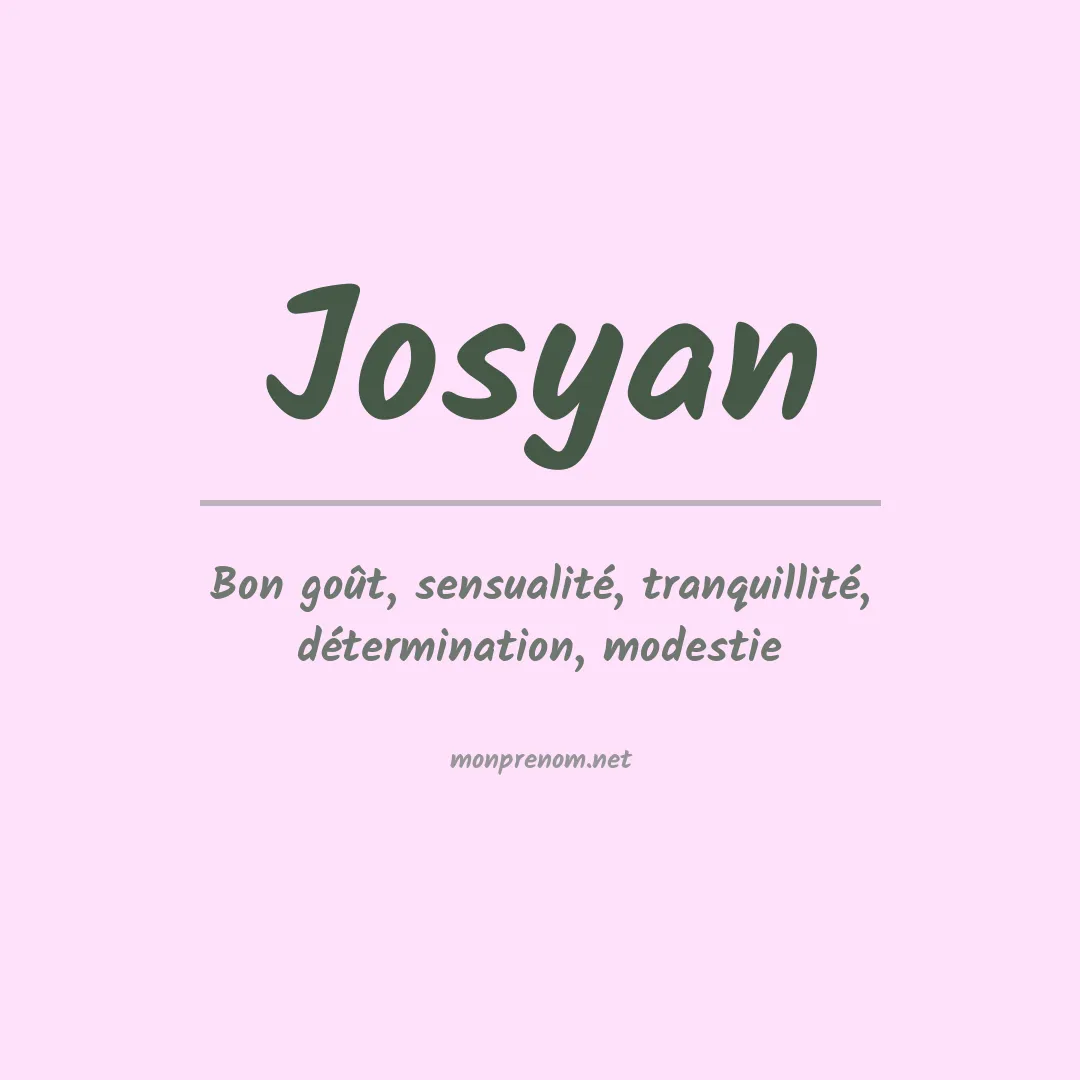 Prénom Josyan
