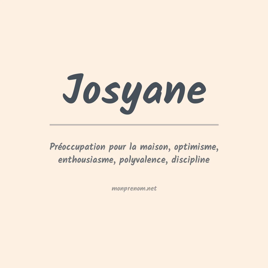 Prénom Josyane