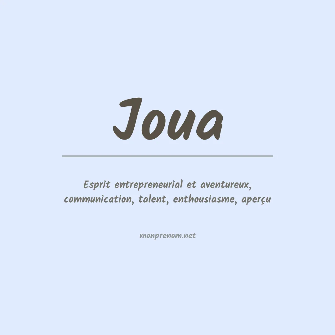 Signification du prénom Joua