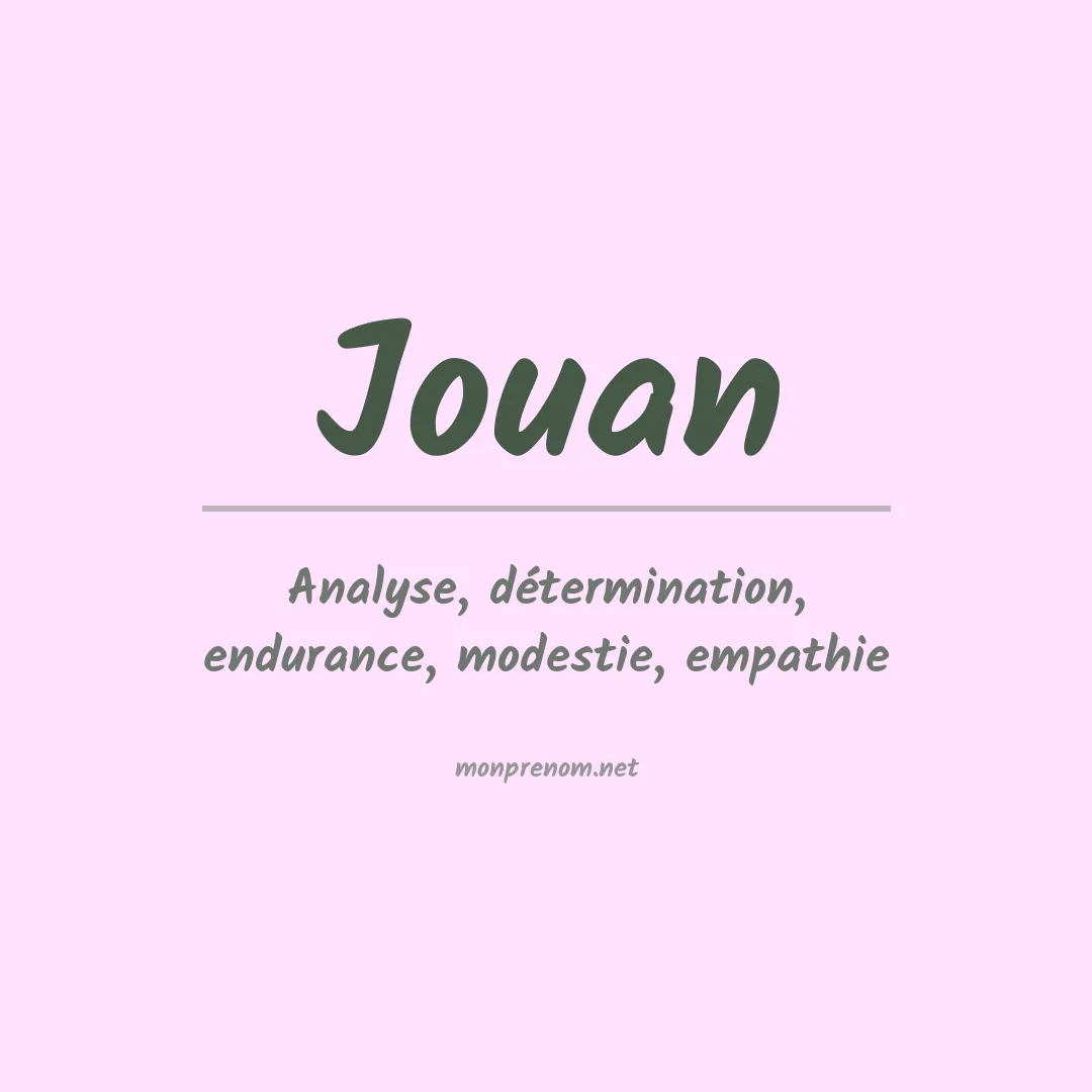 Prénom Jouan