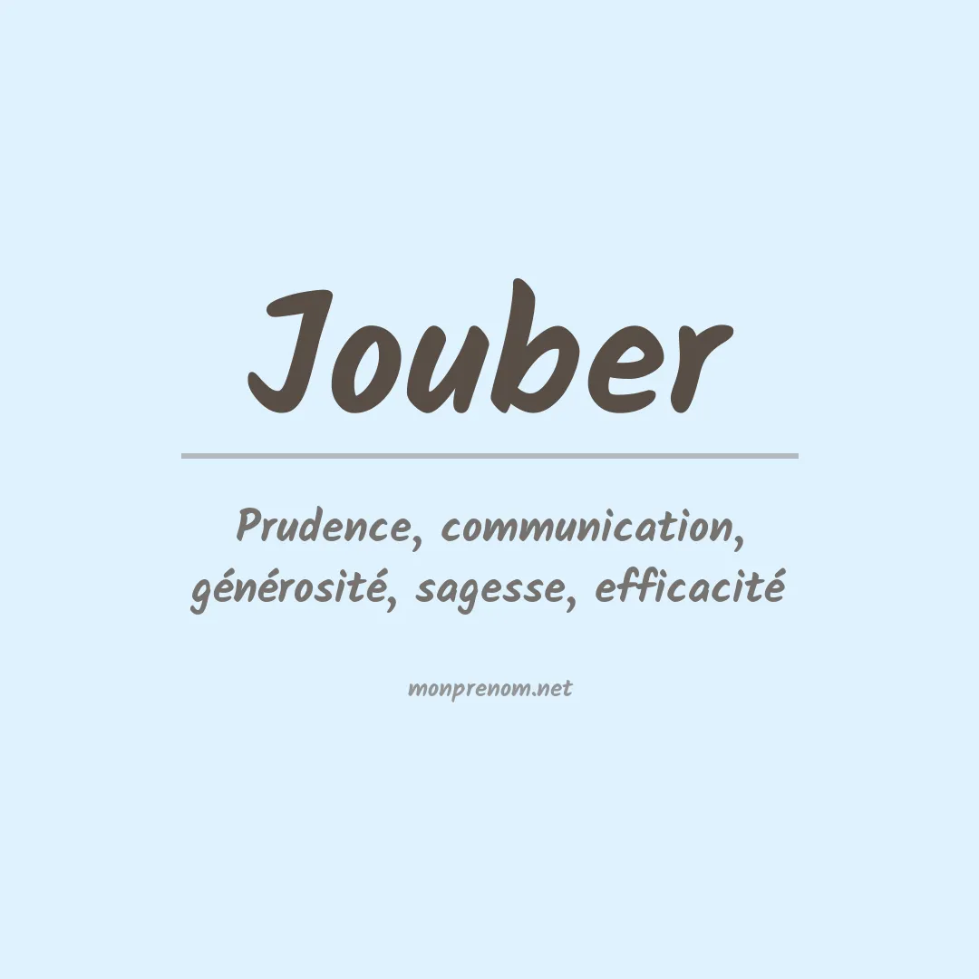 Prénom Jouber