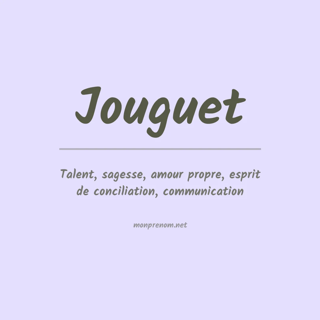 Signification du prénom Jouguet